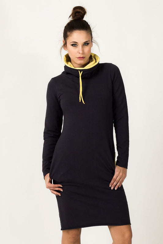  Sukienka Model Kaja 11 Navy/Yellow - Tessita 