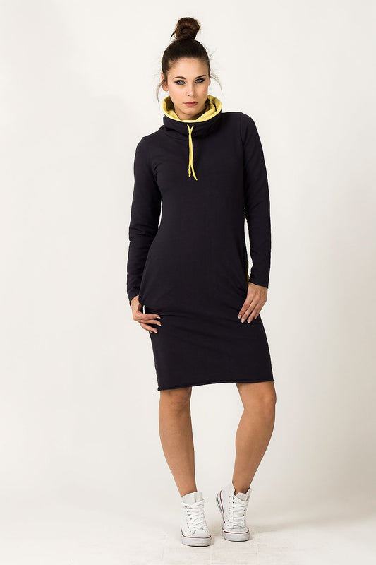  Sukienka Model Kaja 11 Navy/Yellow - Tessita 