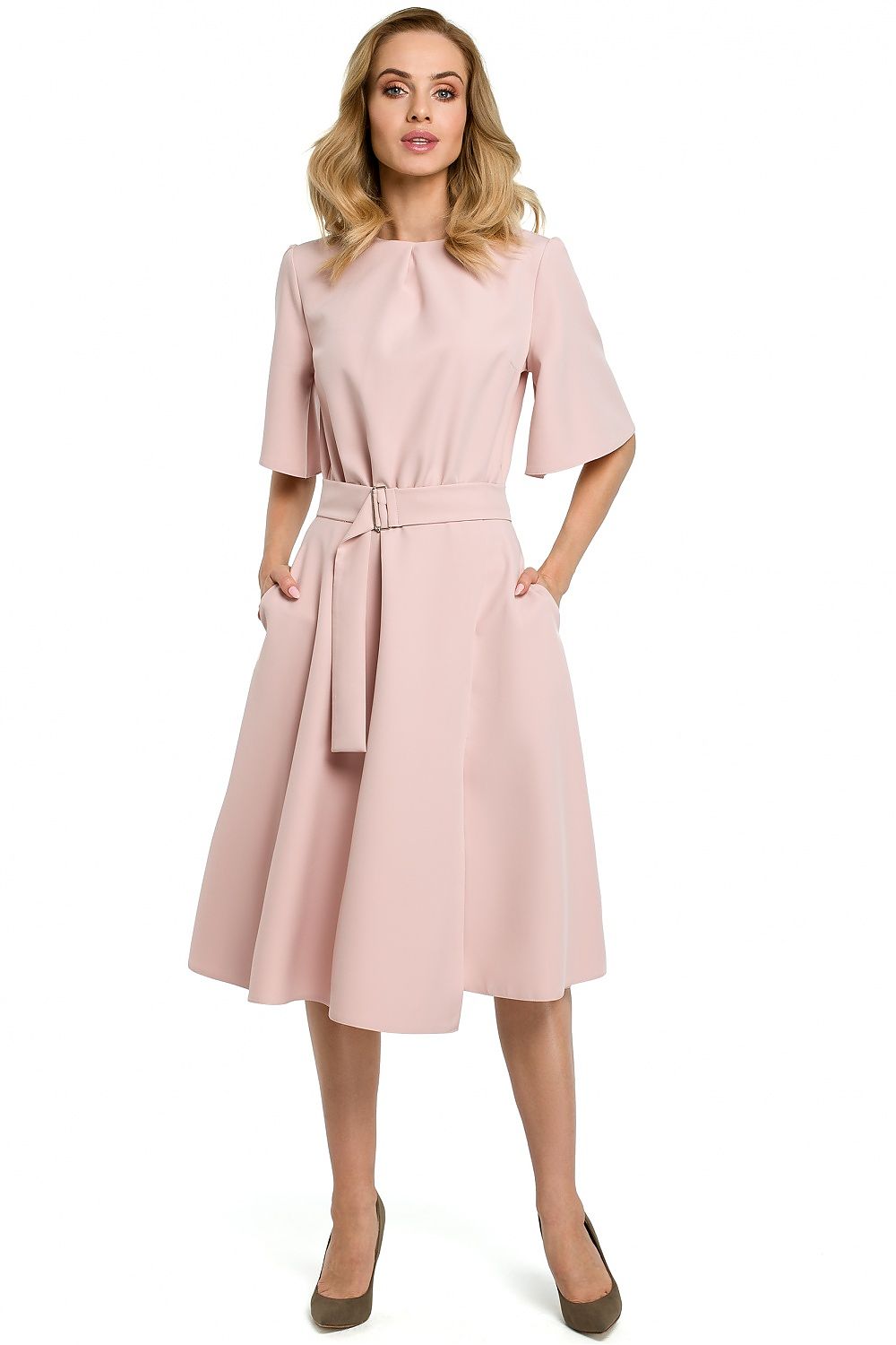  Sukienka Model MOE396 Powder Pink - Moe 