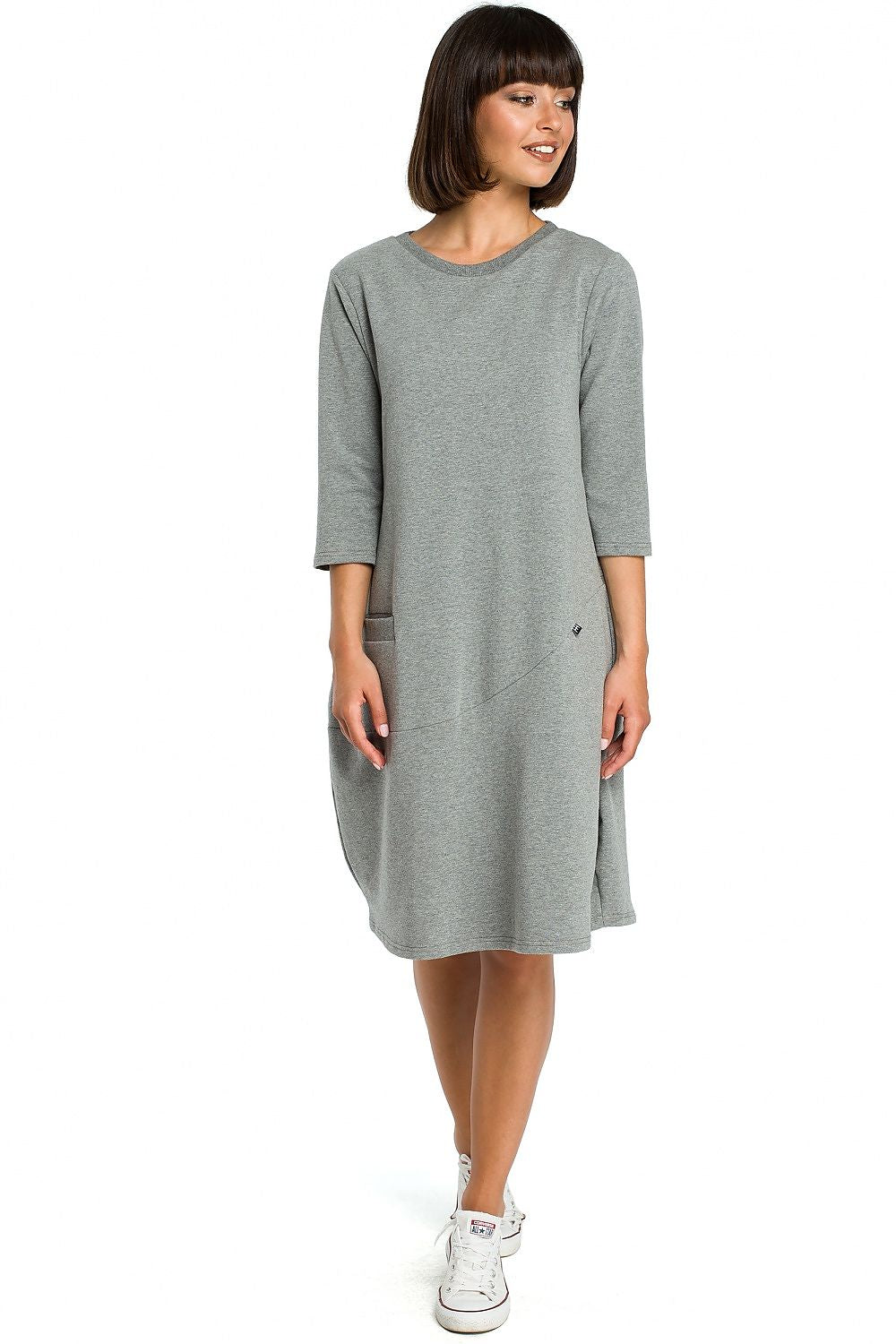  Sukienka Model B083 Grey - BeWear 