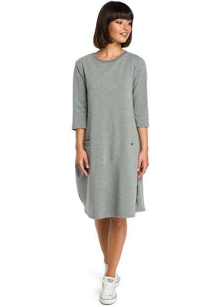  Sukienka Model B083 Grey - BeWear 