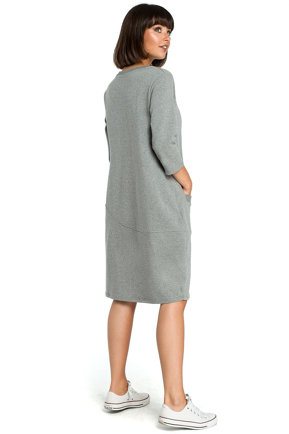  Sukienka Model B083 Grey - BeWear 