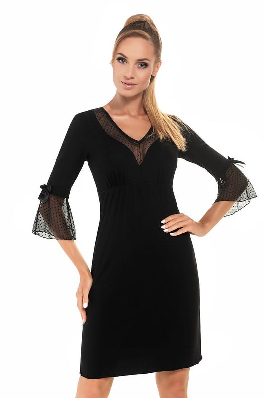  Koszulka nocna Koszula Nocna Model Greta Black - Donna 