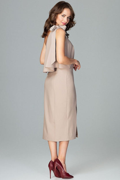   Sukienka Model K489 Beige - Lenitif 