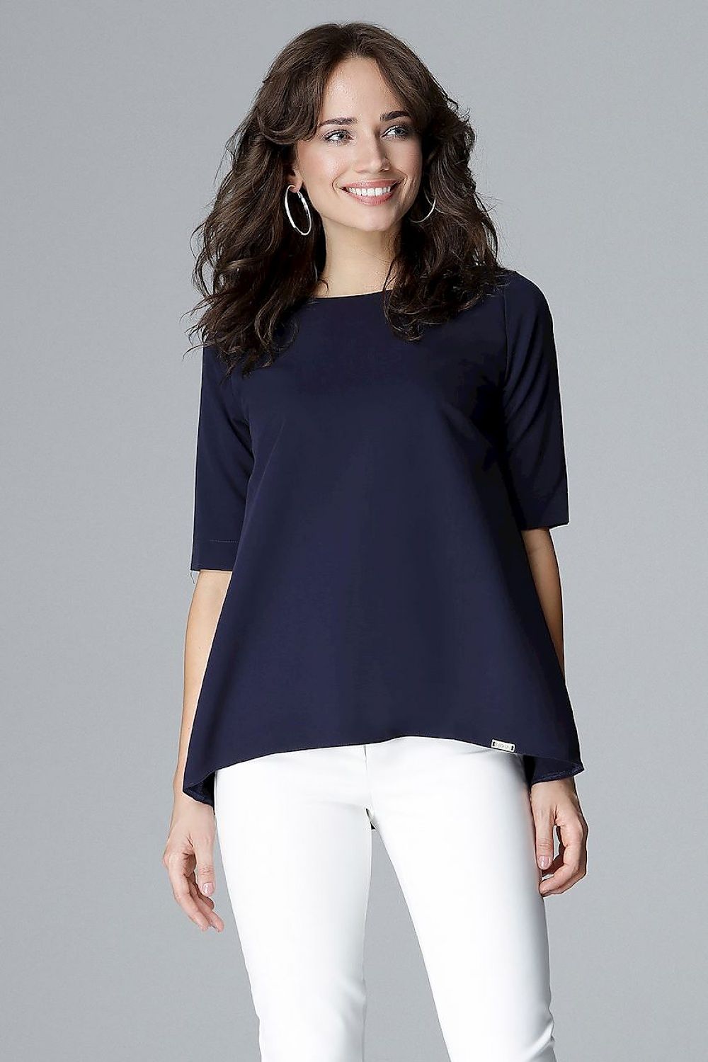   Bluzka Model L002 Navy - Lenitif 