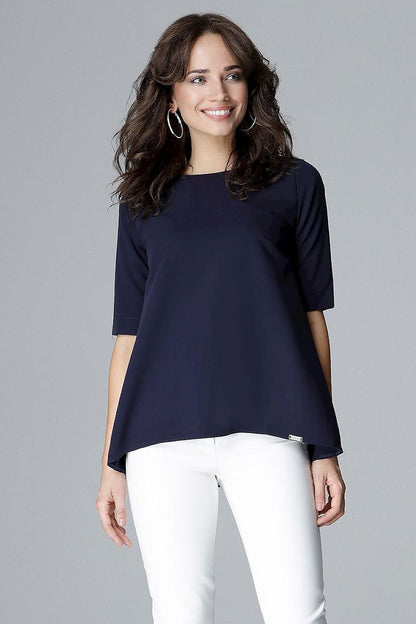   Bluzka Model L002 Navy - Lenitif 
