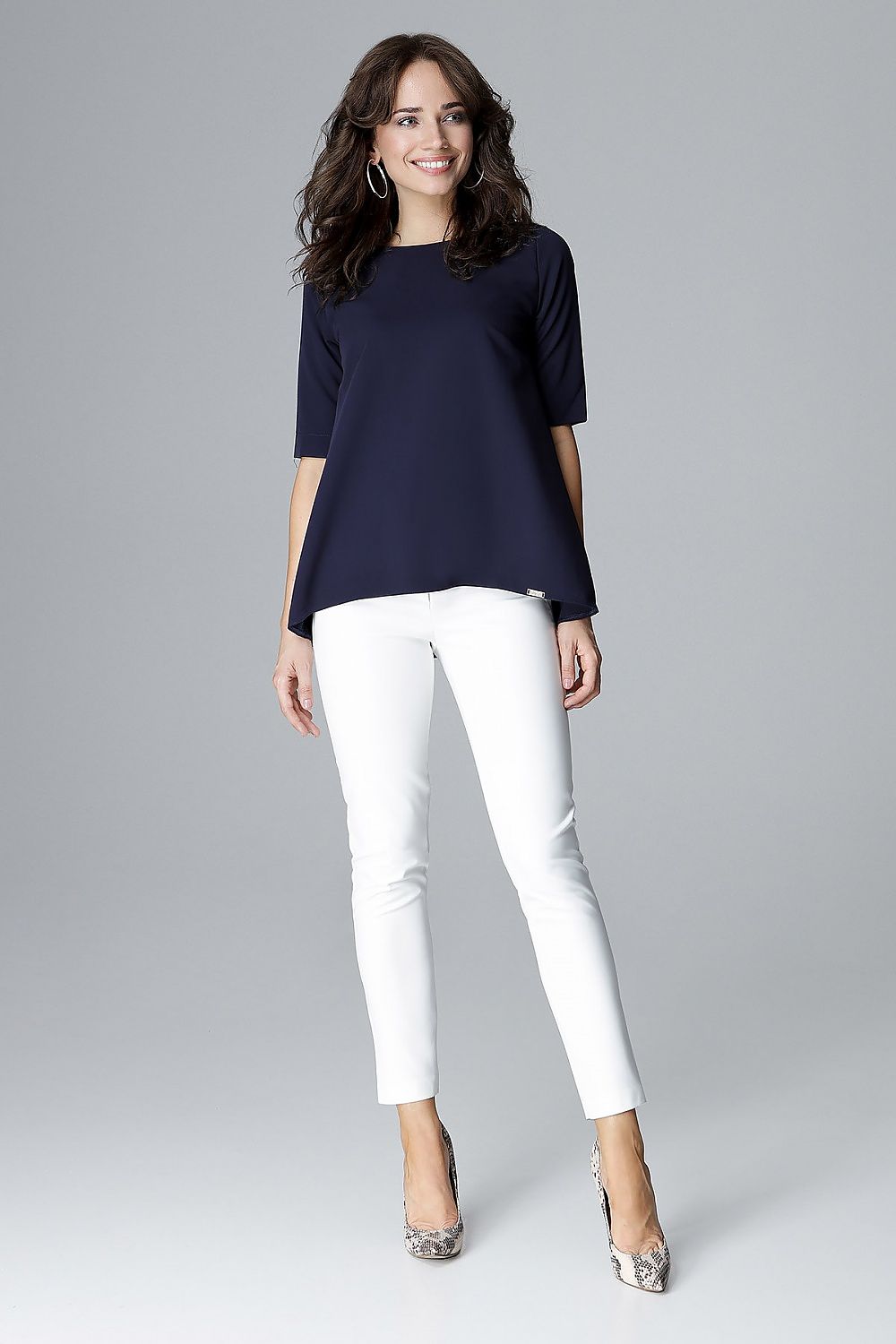   Bluzka Model L002 Navy - Lenitif 