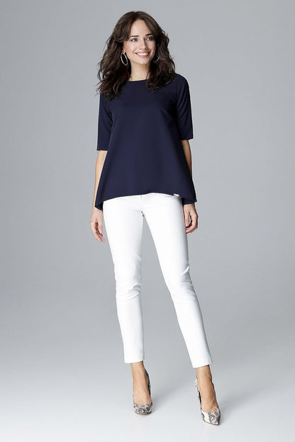   Bluzka Model L002 Navy - Lenitif 