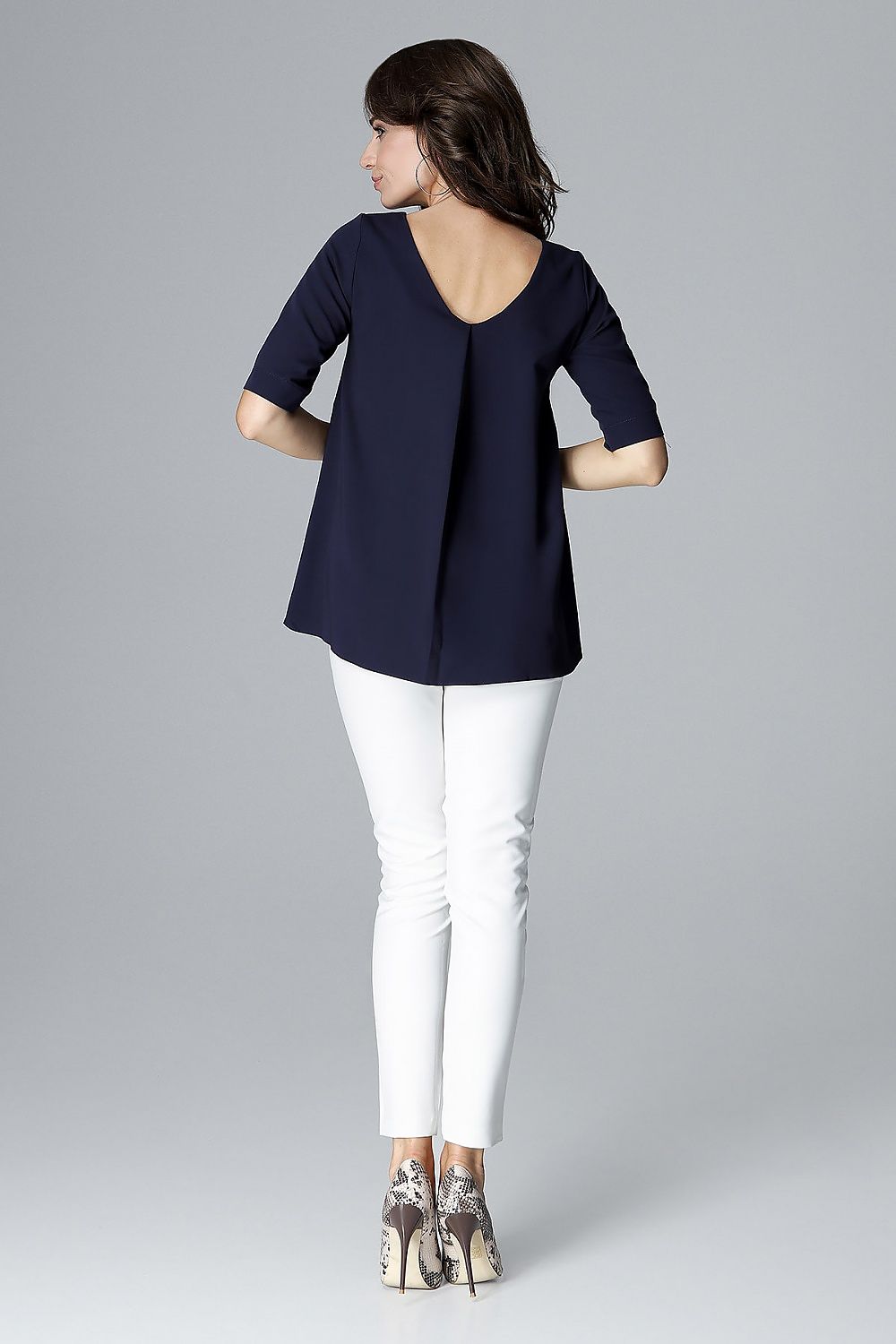   Bluzka Model L002 Navy - Lenitif 