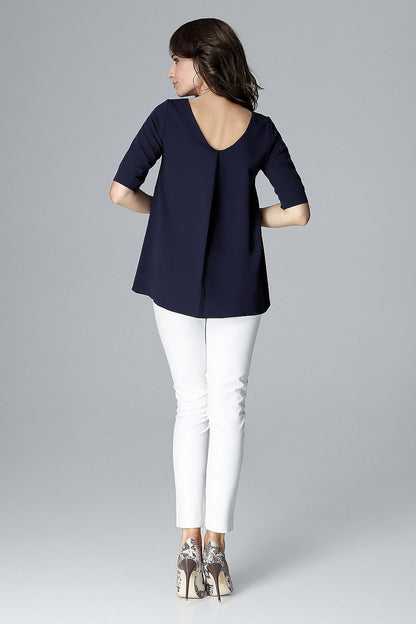   Bluzka Model L002 Navy - Lenitif 