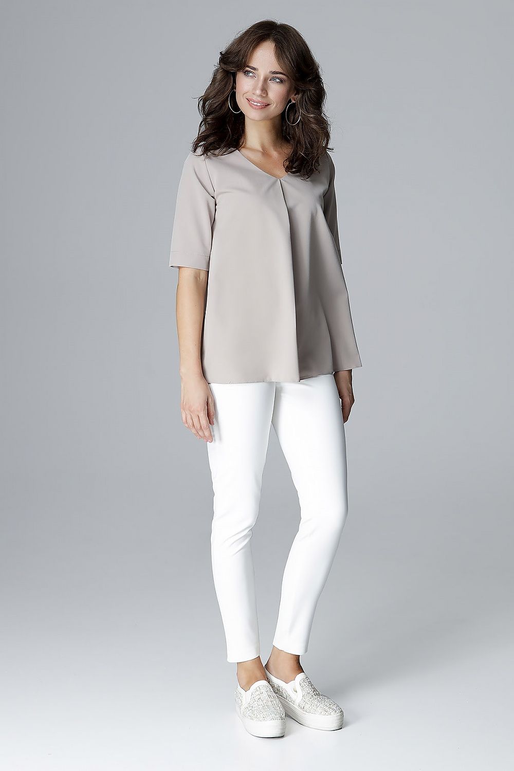   Bluzka Model L002 Beige - Lenitif 