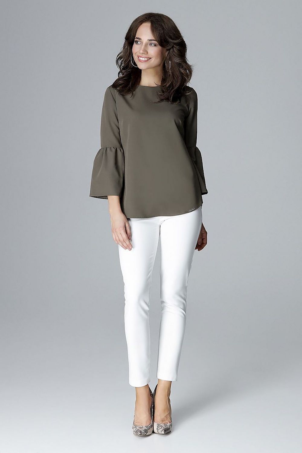   Bluzka Model L010 Olive - Lenitif 