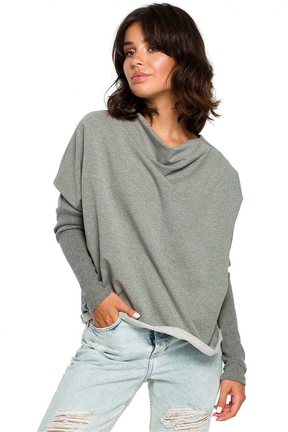   Bluza Damska Model B094 Grey - BeWear 