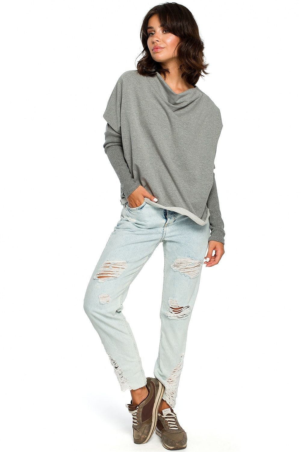   Bluza Damska Model B094 Grey - BeWear 