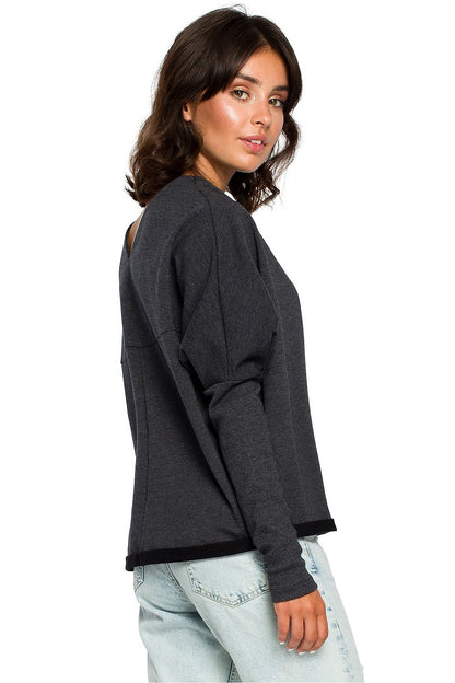   Bluza Damska Model B094 Grafit - BeWear 