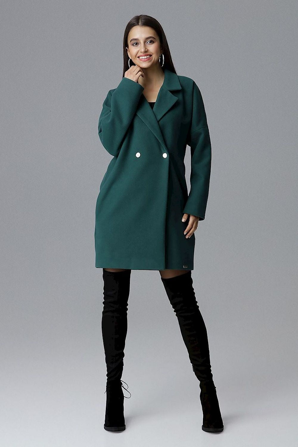   Płaszcz Damski Model M625 Green - Figl 