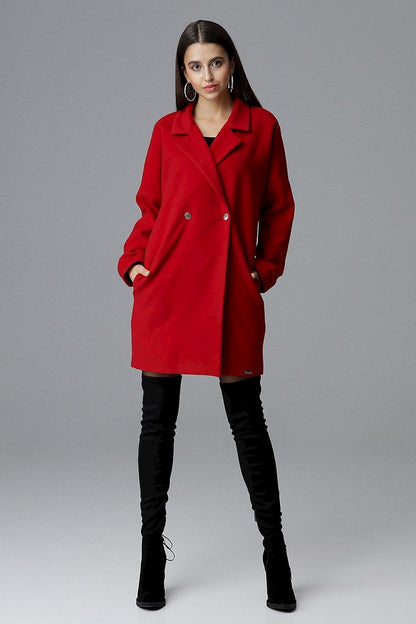   Płaszcz Damski Model M625 Red - Figl 