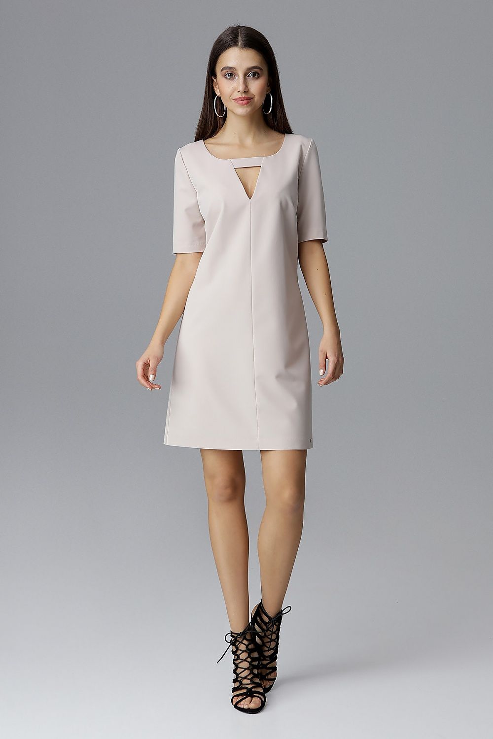  Sukienka Model M634 Beige - Figl 