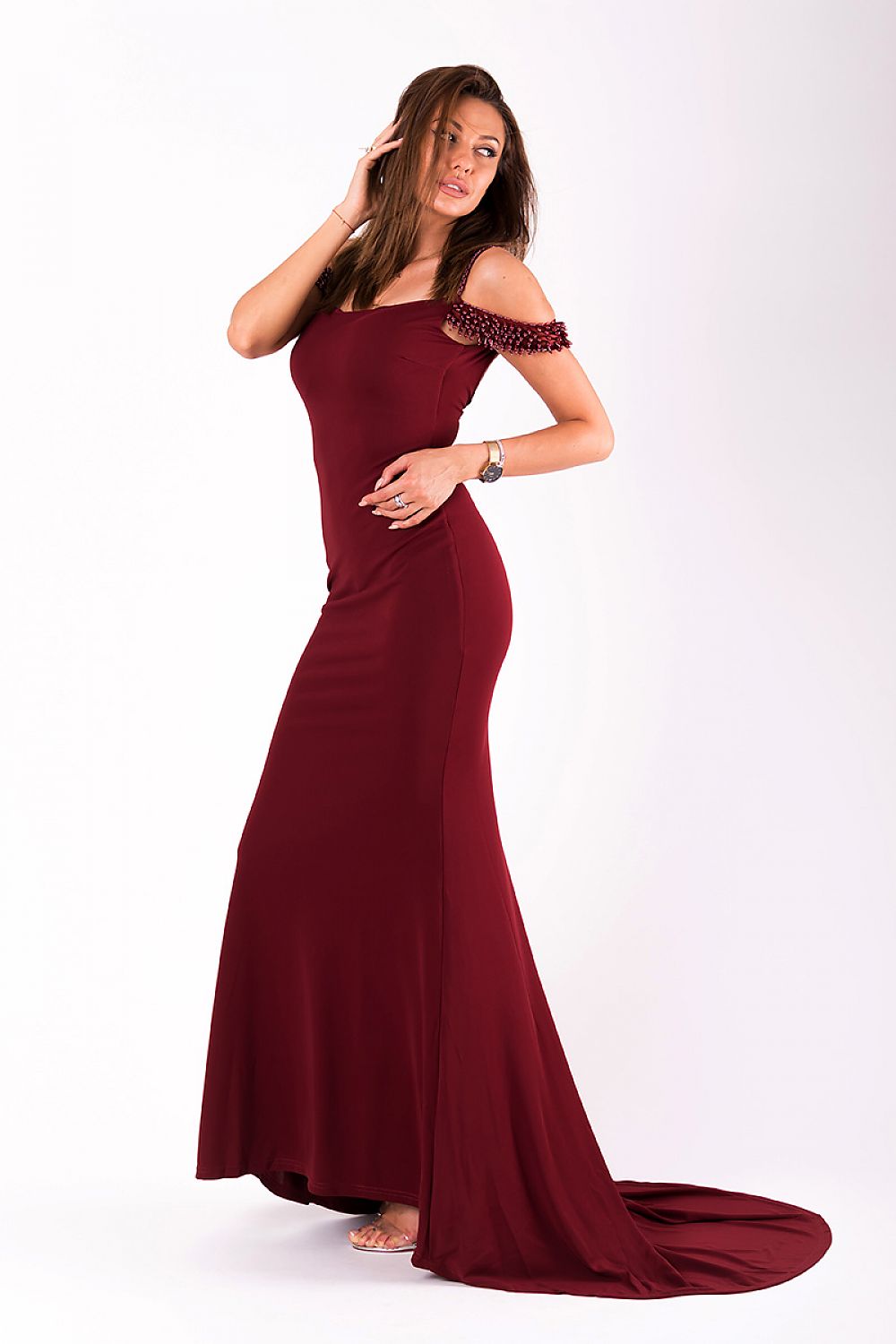  Sukienka Model 18079 Oberżyna - YourNewStyle 