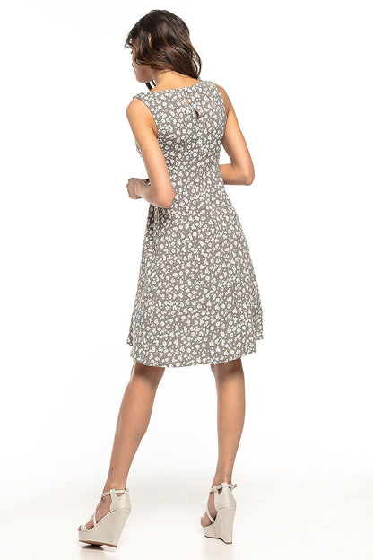  Sukienka Model T281/2 White Flowers/Grey - Tessita 