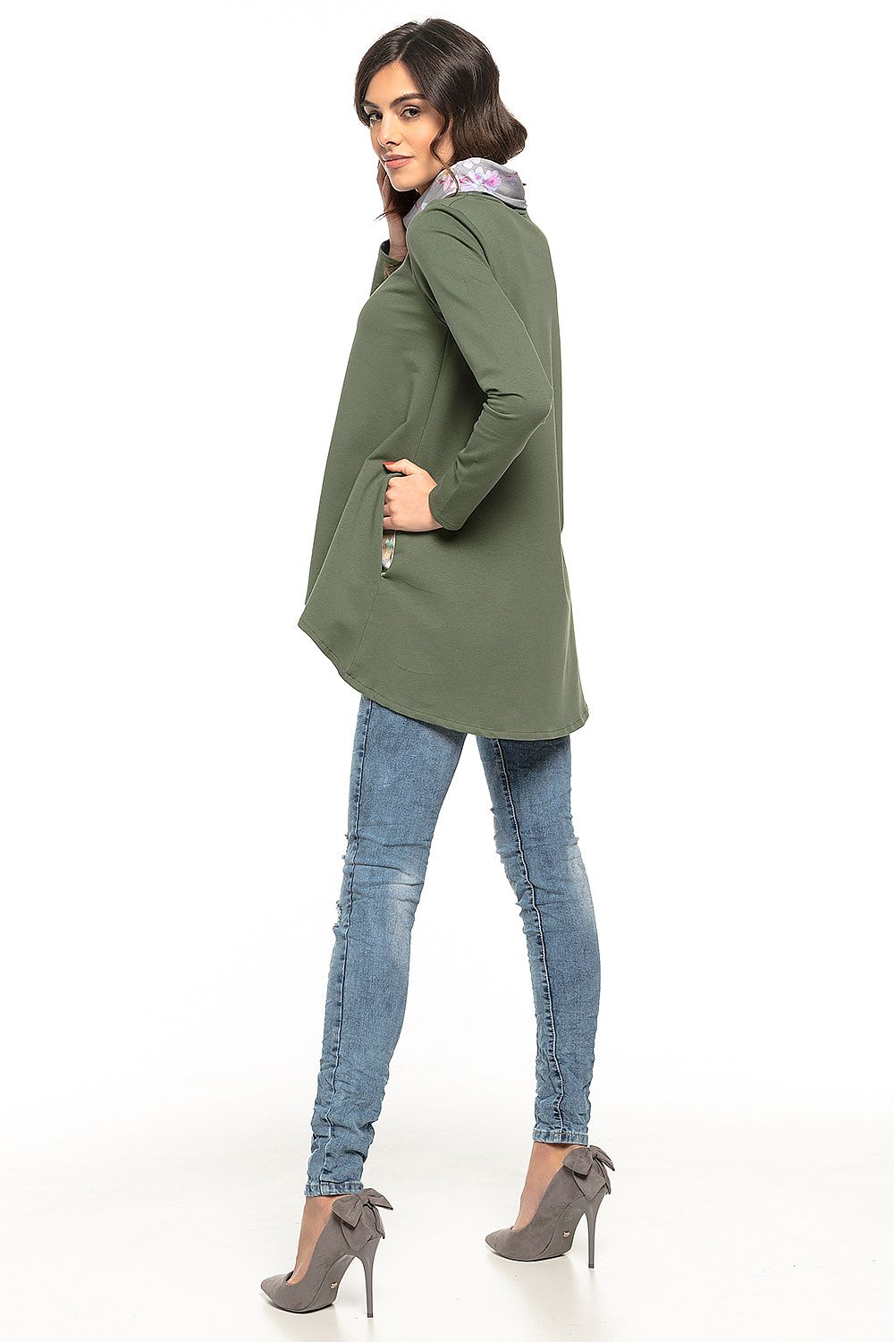   Tunika Model T277/2 Green/Flowers - Tessita 