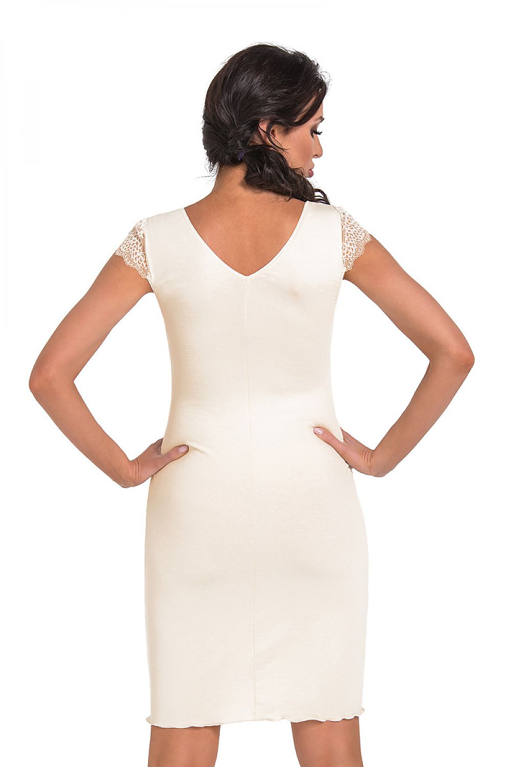  Koszulka nocna Koszula Nocna Model Hana Cream - Donna 