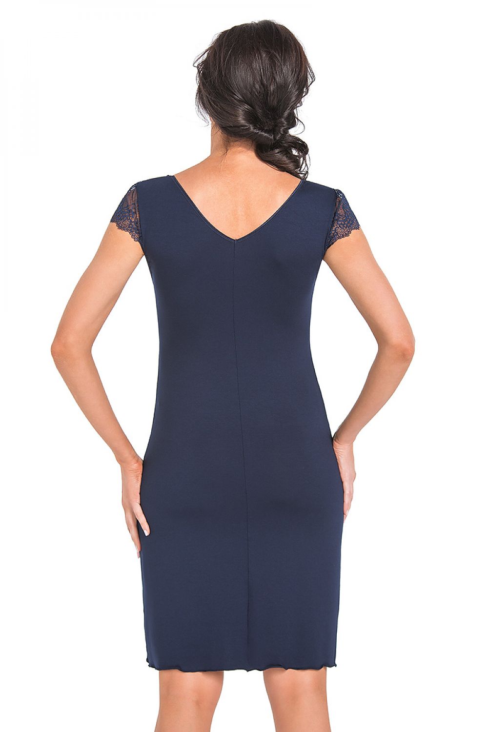  Koszulka nocna Koszula Nocna Model Hana Navy - Donna 