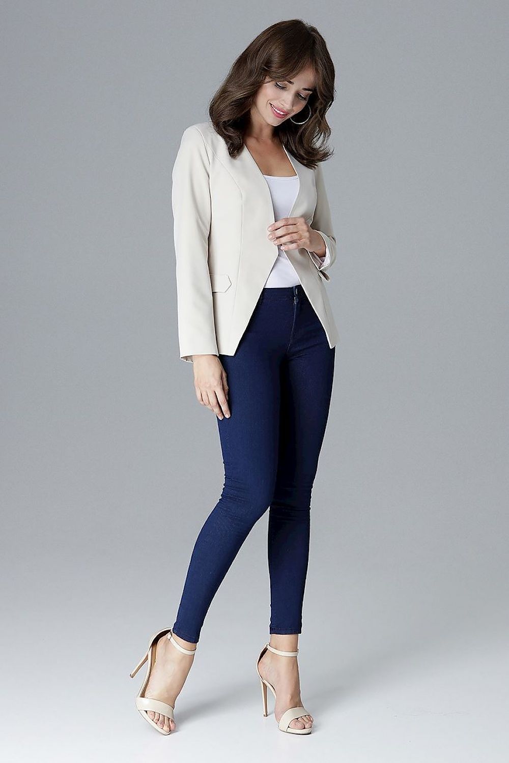   Żakiet Model L022 Beige - Lenitif 