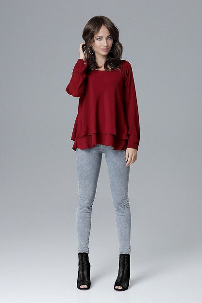   Bluzka Model L020 Bordo - Lenitif 