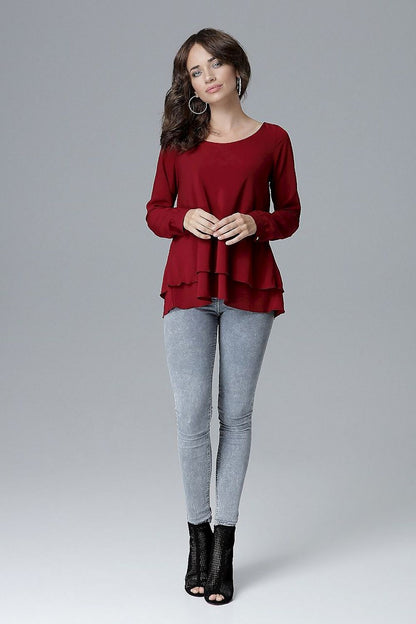   Bluzka Model L020 Bordo - Lenitif 