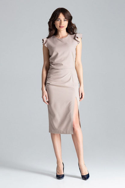   Sukienka Model L034 Beige - Lenitif 
