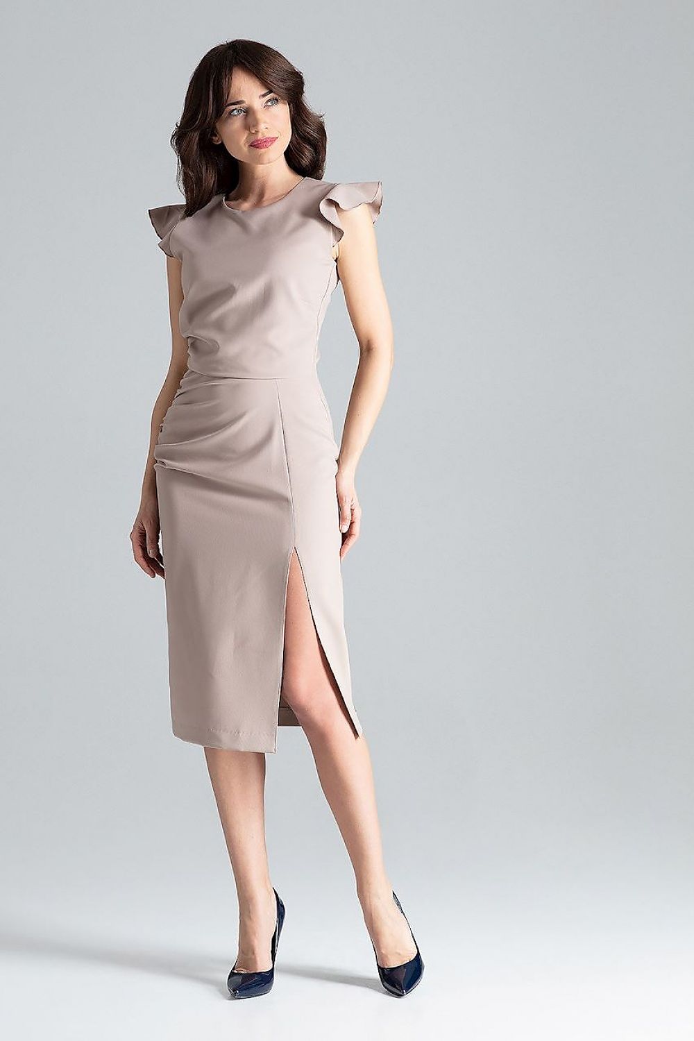   Sukienka Model L034 Beige - Lenitif 