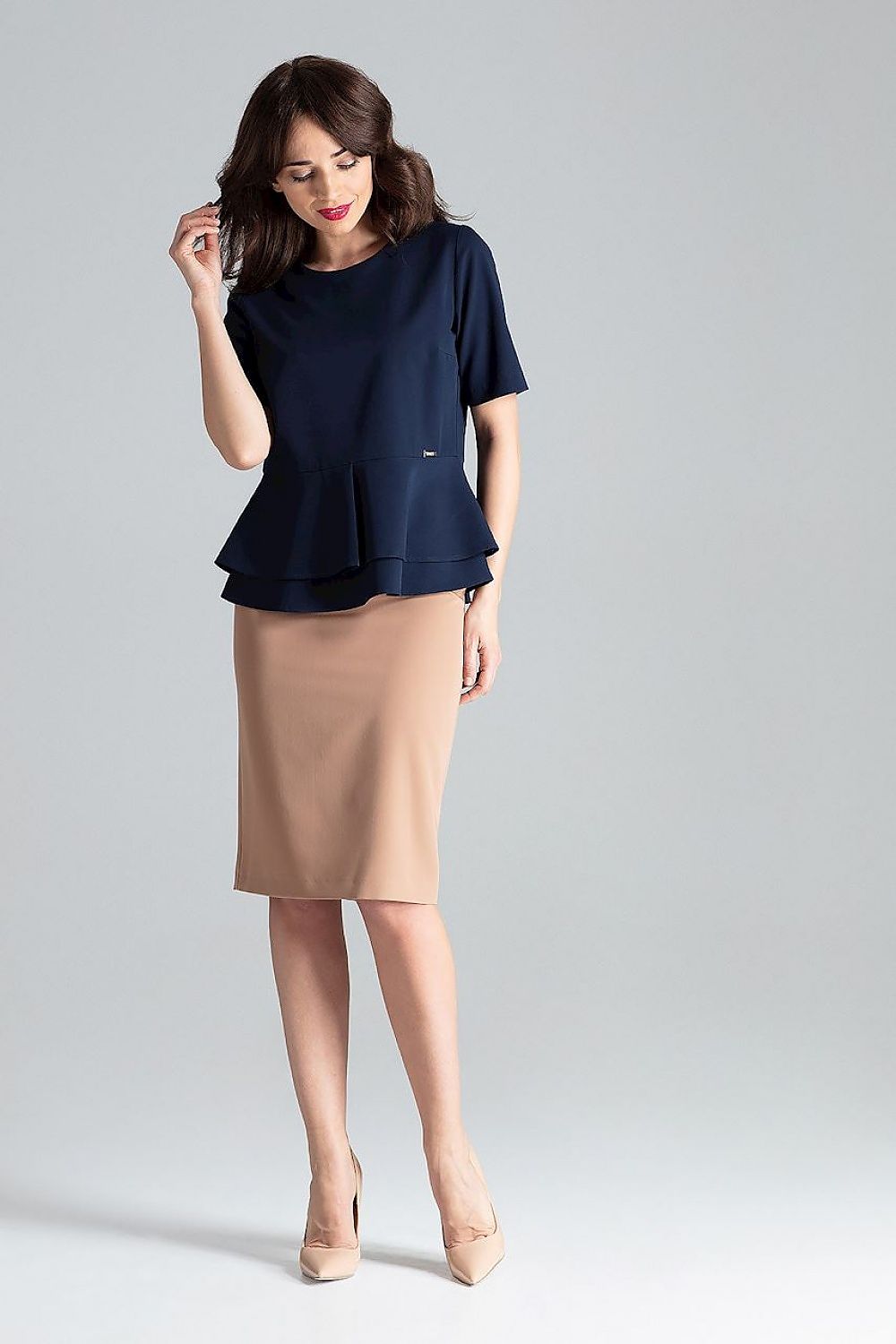   Bluzka Model L026 Navy - Lenitif 