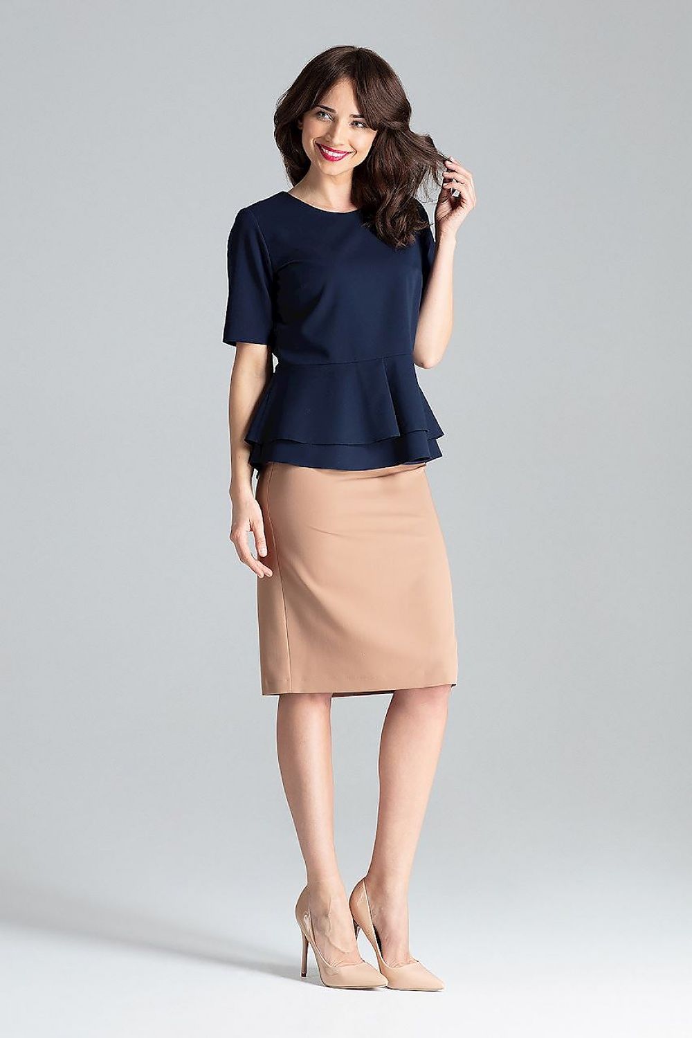   Bluzka Model L026 Navy - Lenitif 