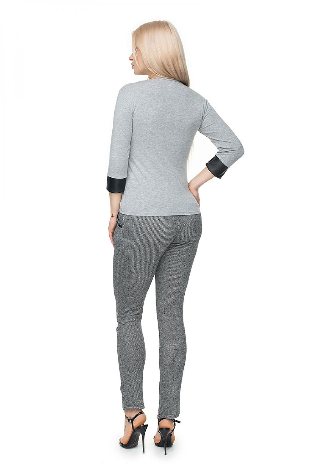   Bluzka Model 0102 Grey - PeeKaBoo 