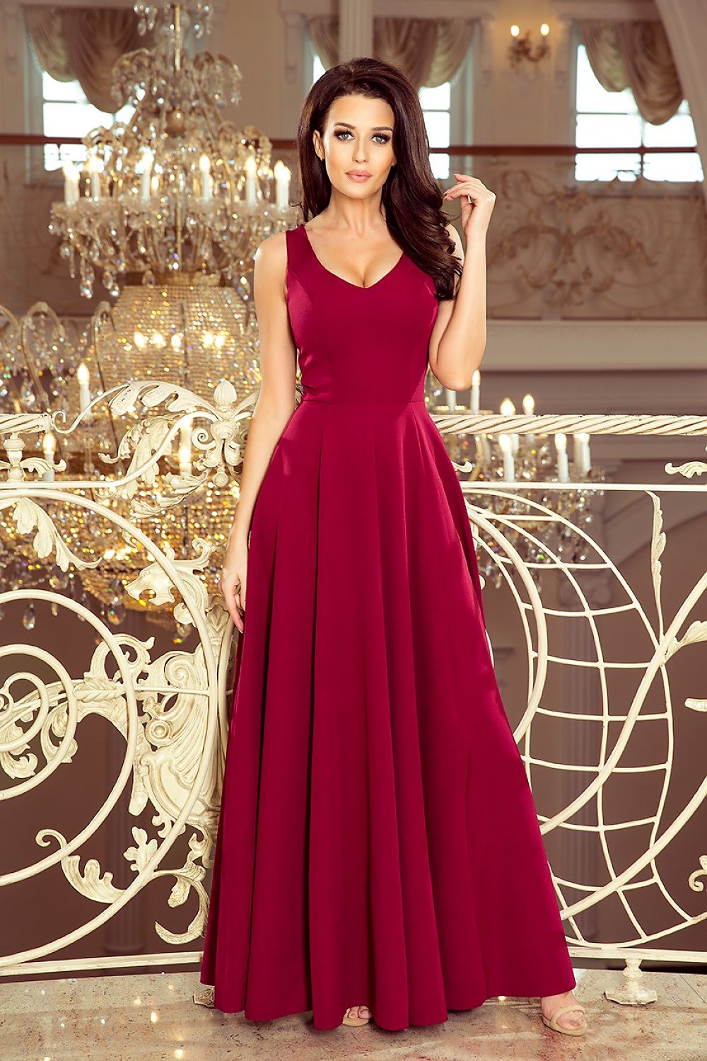  Sukienka Model Cindy 246-1 Bordo - Numoco 