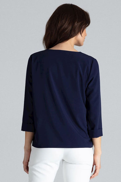   Bluzka Model L035 Navy - Lenitif 