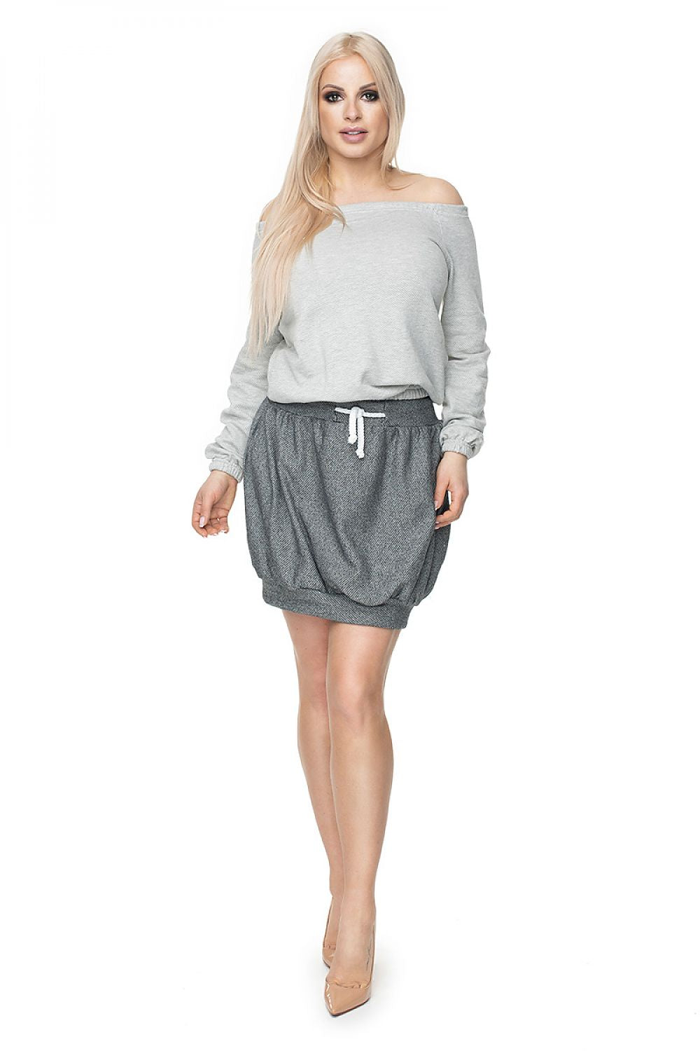  Spódnica Model 0110 Dark Grey - PeeKaBoo 