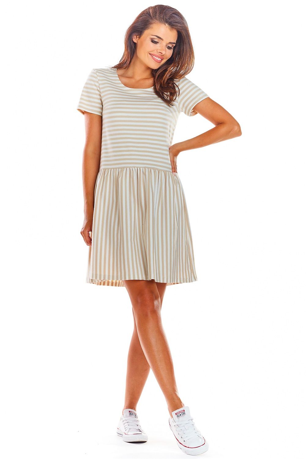  Sukienka Model M205 Paski Beige - Infinite You 