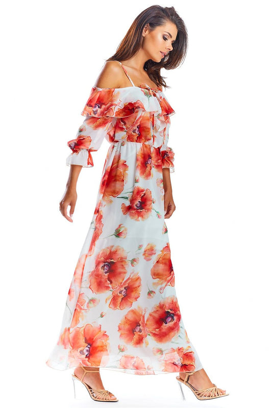  Sukienka Model A311 Red Flowers - awama 