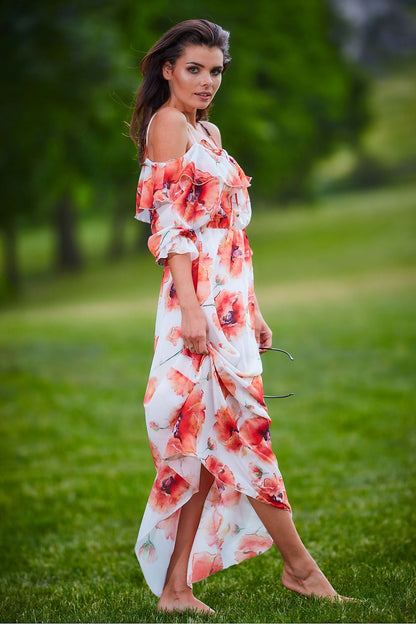  Sukienka Model A311 Red Flowers - awama 