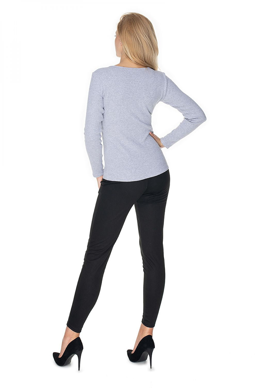   Bluzka Model 0163 Grey - PeeKaBoo 
