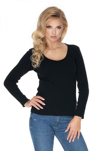   Bluzka Model 0165 Black - PeeKaBoo 