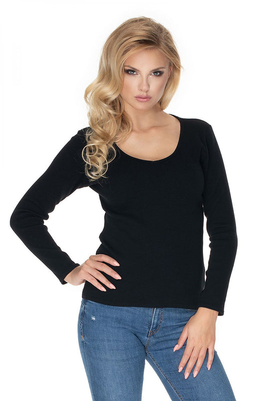   Bluzka Model 0165 Black - PeeKaBoo 