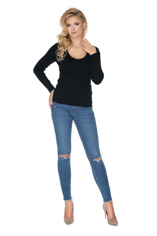   Bluzka Model 0165 Black - PeeKaBoo 