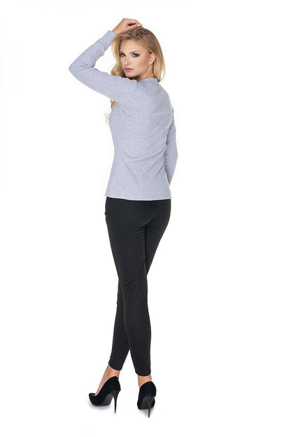   Bluzka Model 0166 Grey - PeeKaBoo 