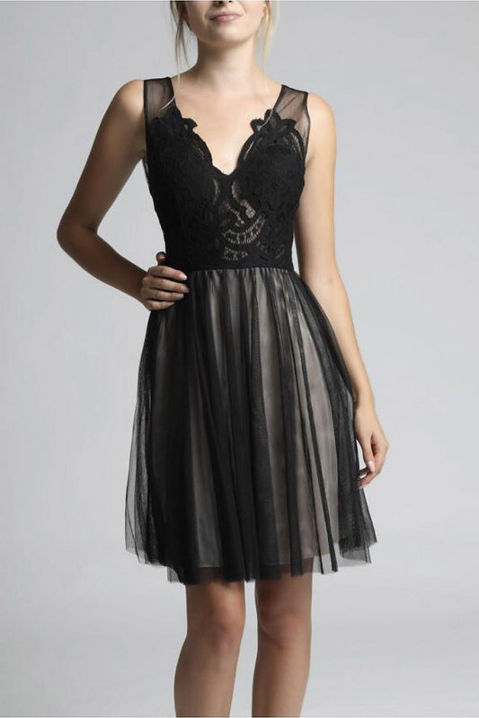  Sukienka Model 18520 Black/Beige - YourNewStyle 