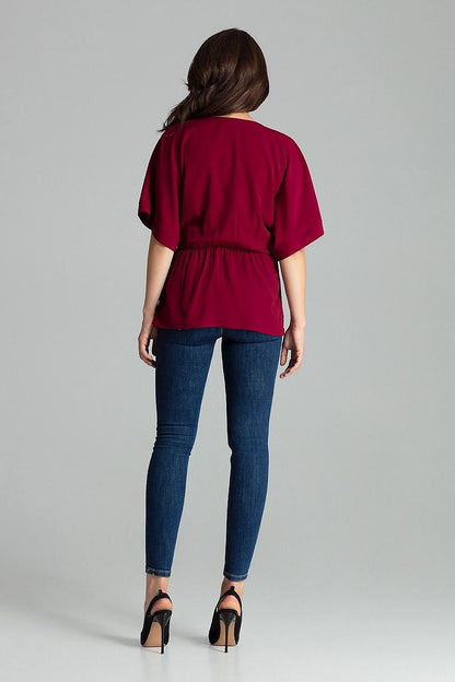   Bluzka Model L063 Bordo - Lenitif 