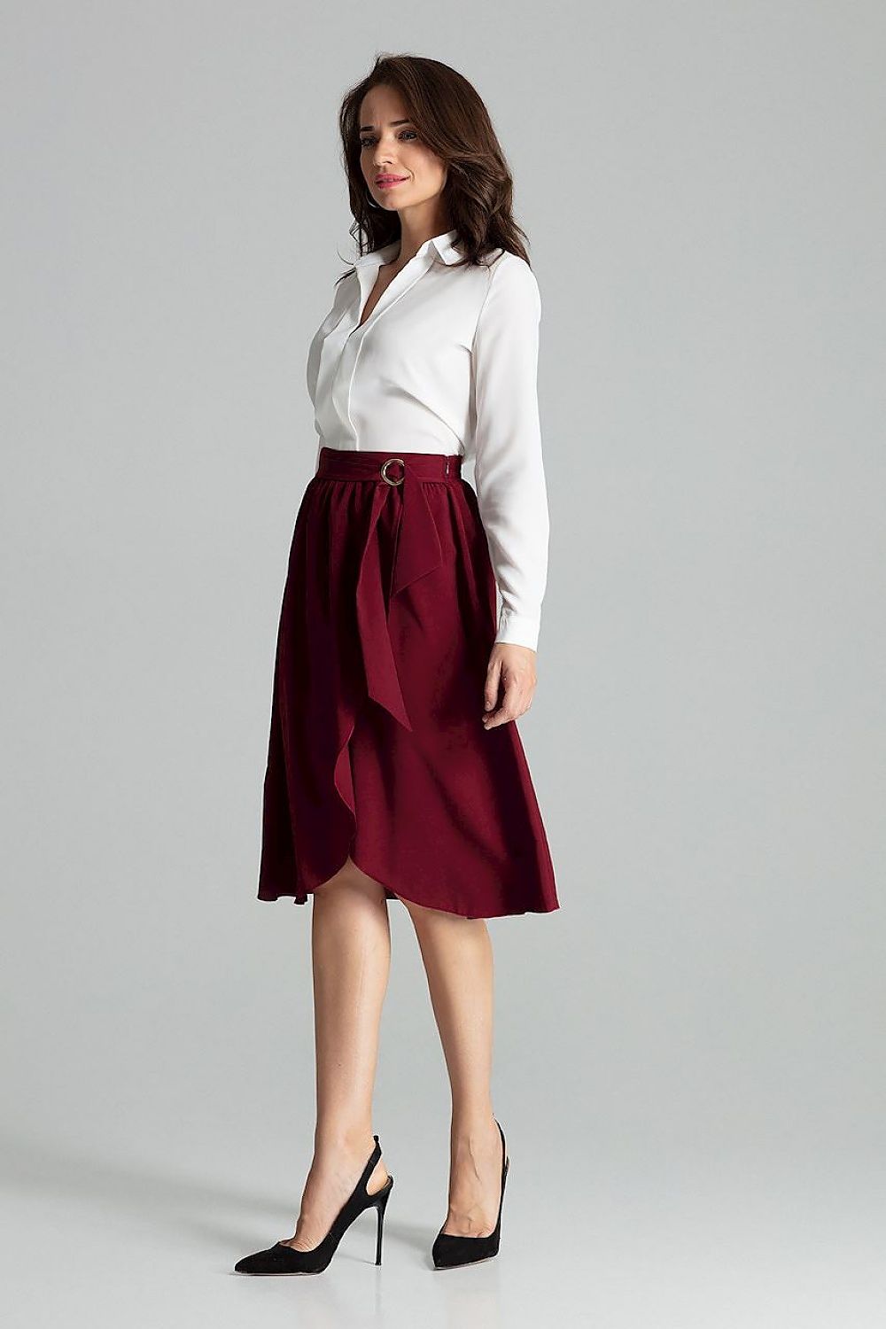  Spódnica Model L060 Bordo - Lenitif 