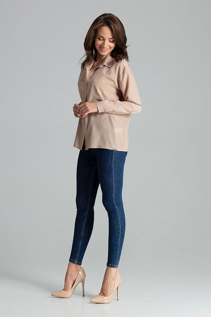   Koszula Damska Model L059 Beige - Lenitif 